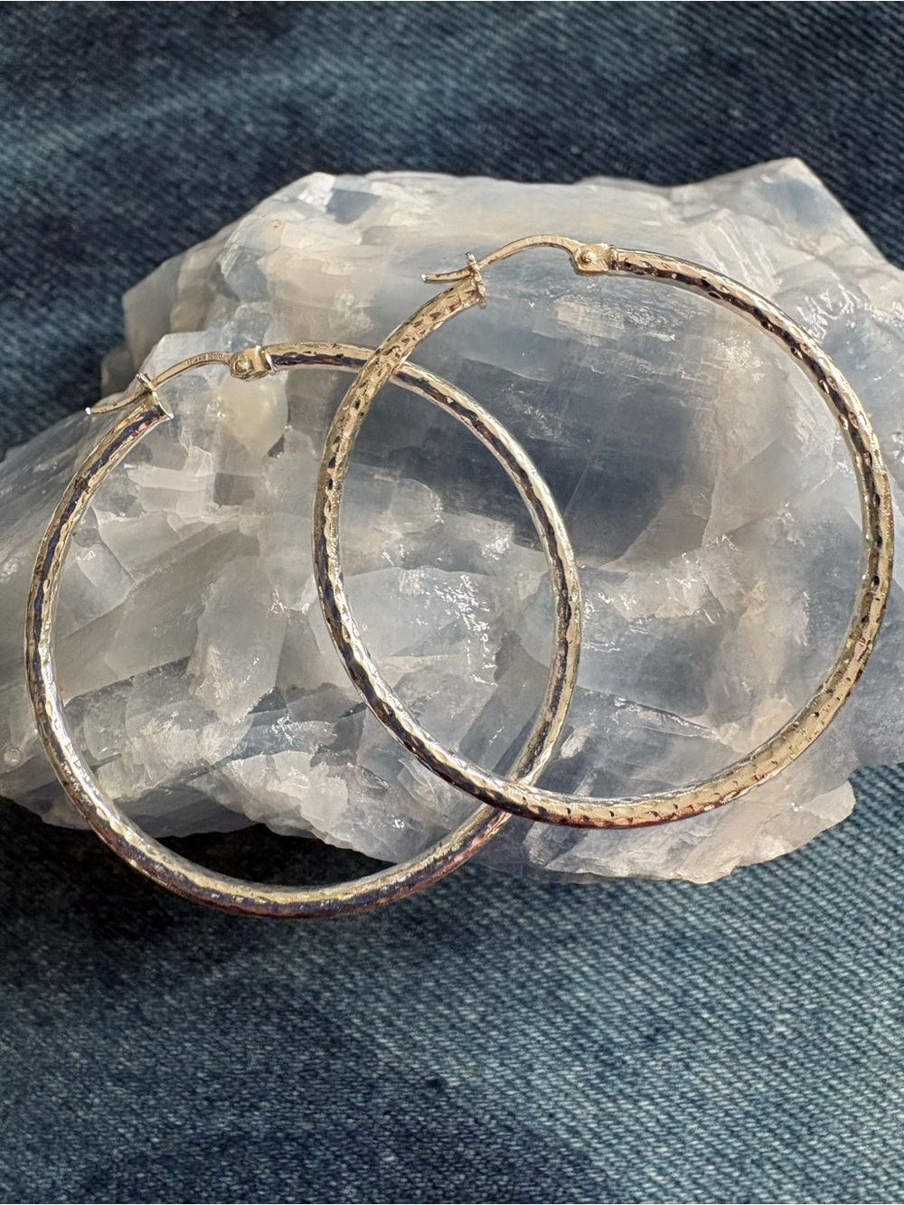 Sterling Silver Hoops ~ 1 1/2”